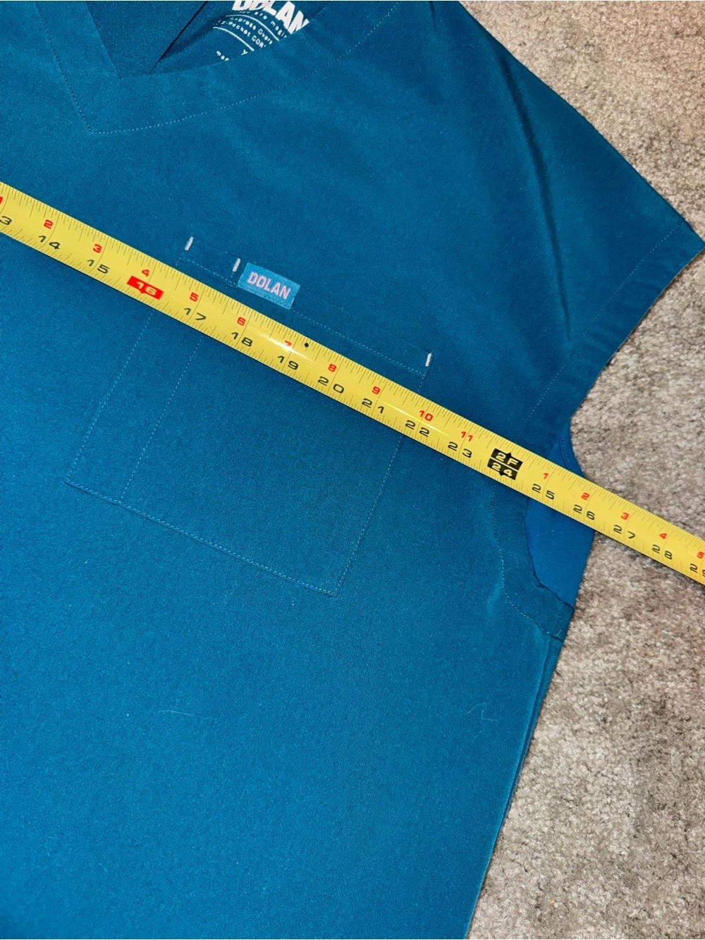 DOLAN Caribbean Blue V-Neck oversized scrub top XLarge - Picture 6 of 8